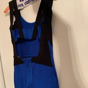 Black and blue bodycon